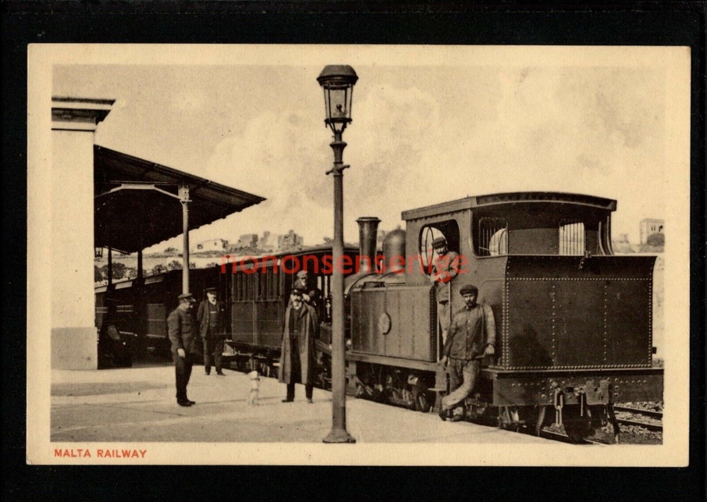 Malta Unlocated City Railway Station Gare Bahnhof Postcard
