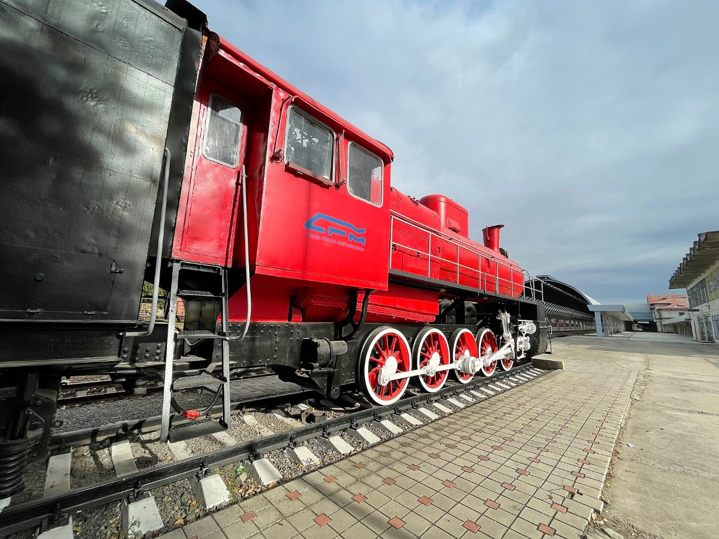 Old steam locomotive of CFM (Calea Ferată din Moldova) at Chișinău Centr