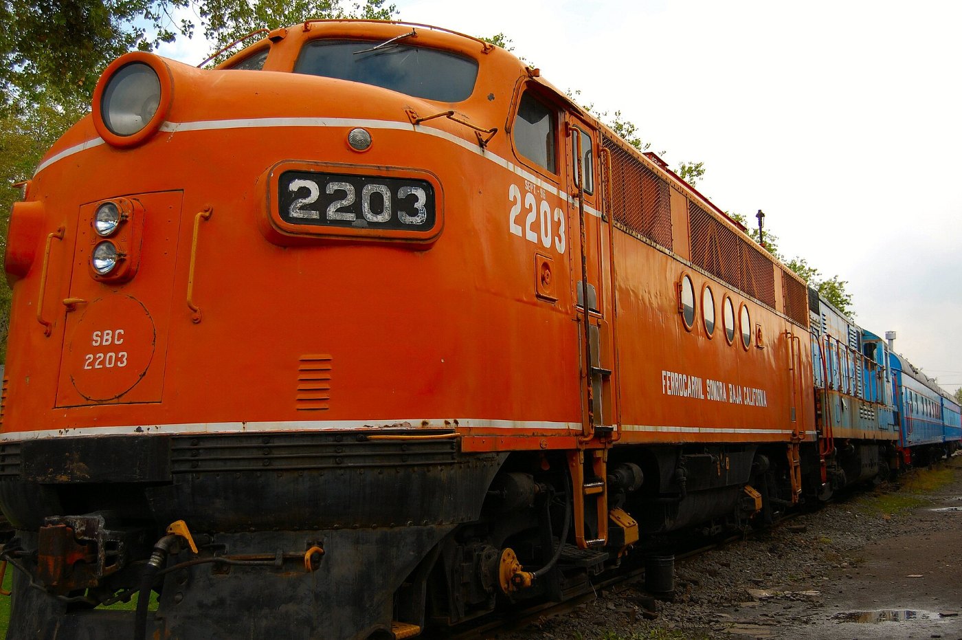 Alte Lokomotive des Ferrocarril Mexicano