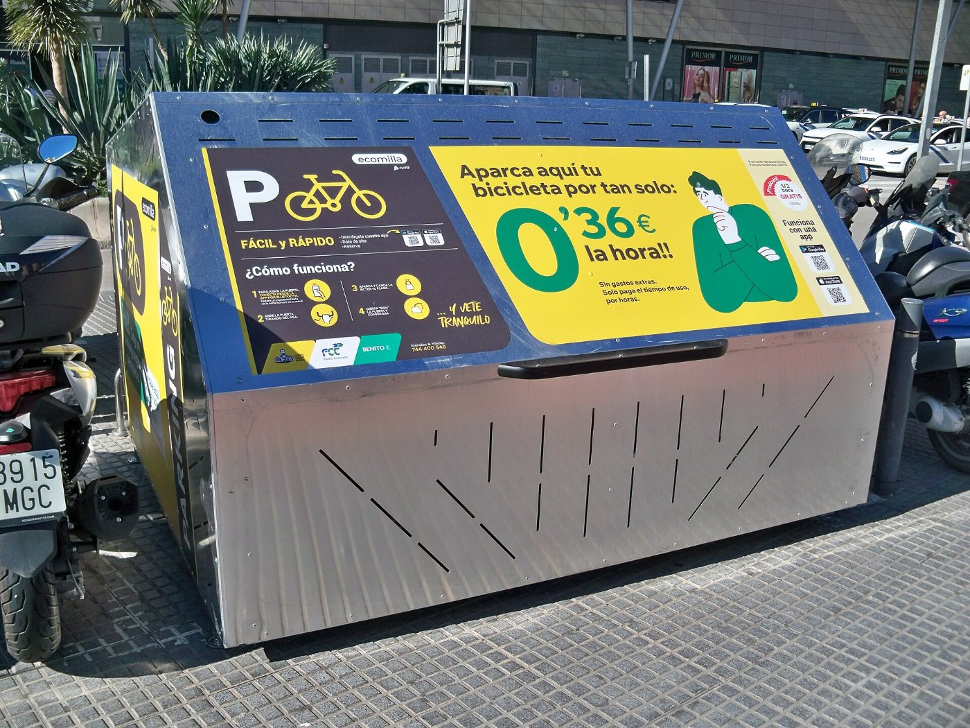 Safe Bicycle Parking next to María Zambrano Railway Station
