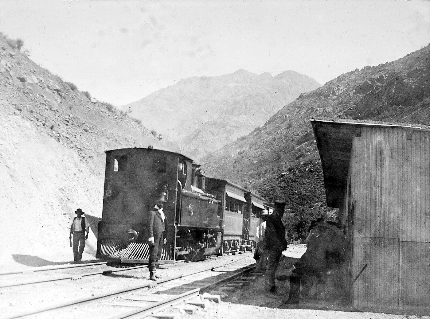 Hawthorn Leslie 0 6 0T locomotive of metre gauge Transandine Railway in