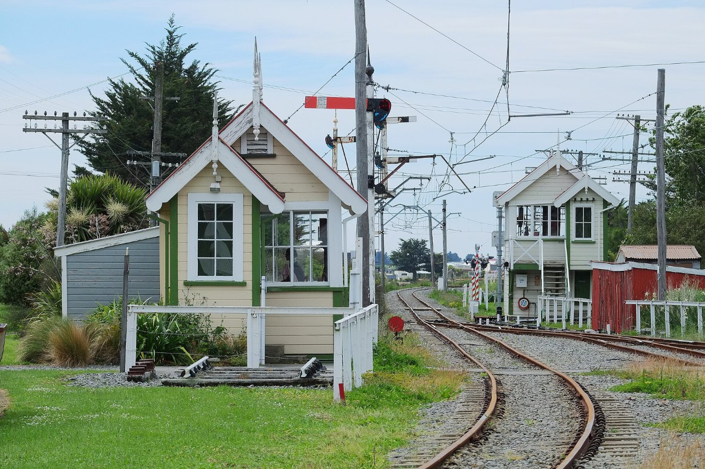 Railway signal houses at Ferrymead Heritage Park
