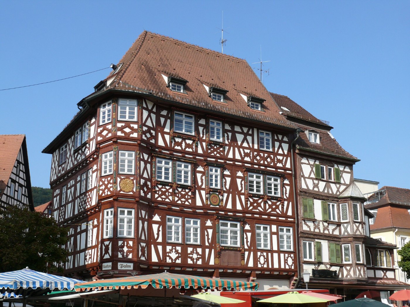 Mosbach Altstadt Marktplatz Palmsches Haus Ansicht von SSO (1)