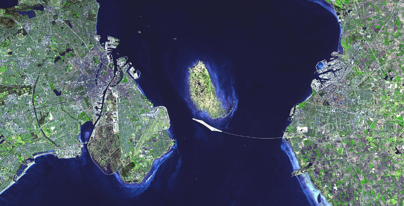 Oresund bridge NASA ASTER