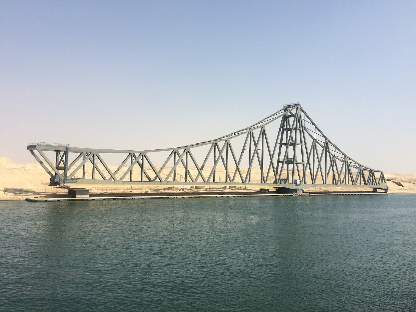 Disused Railway Swing Bridge in the Suez Canal, Egypt ()