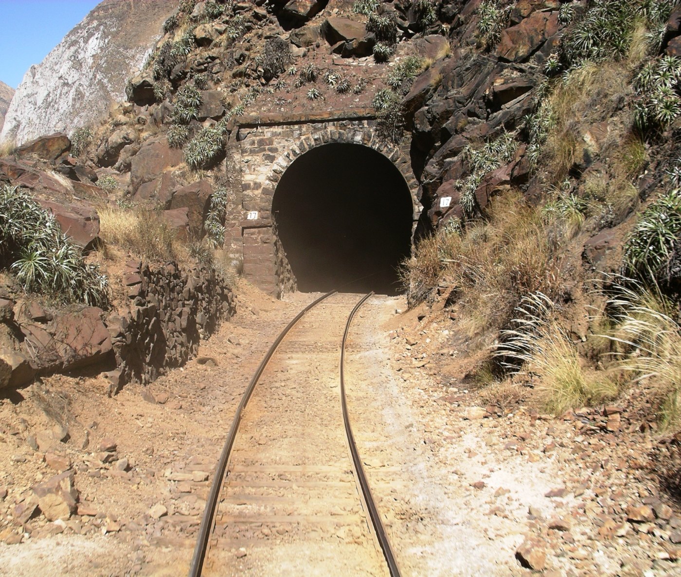 Hochgebirgsstrecke der Ferrocarril Central Andino in Peru