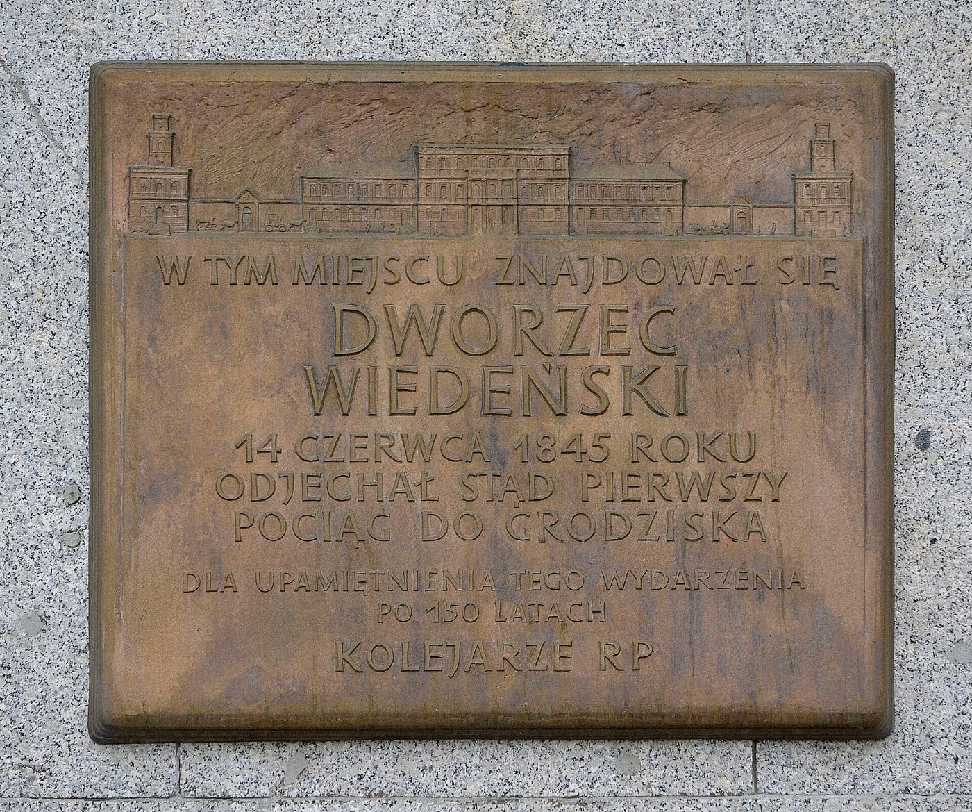 Tablica Dworzec Wiedeński Dworzec Warszawa Śródmieście