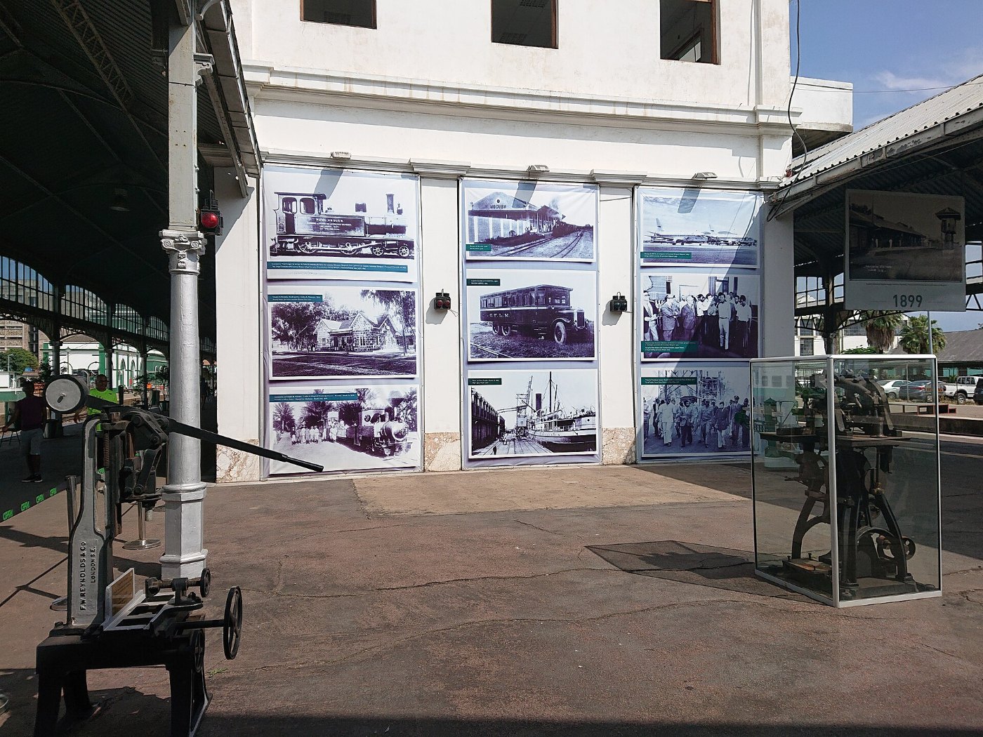 Historical photo exhibition at Maputo Train Station