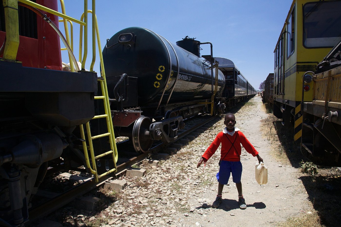 Rovos train at the Makumbako Railway Station
