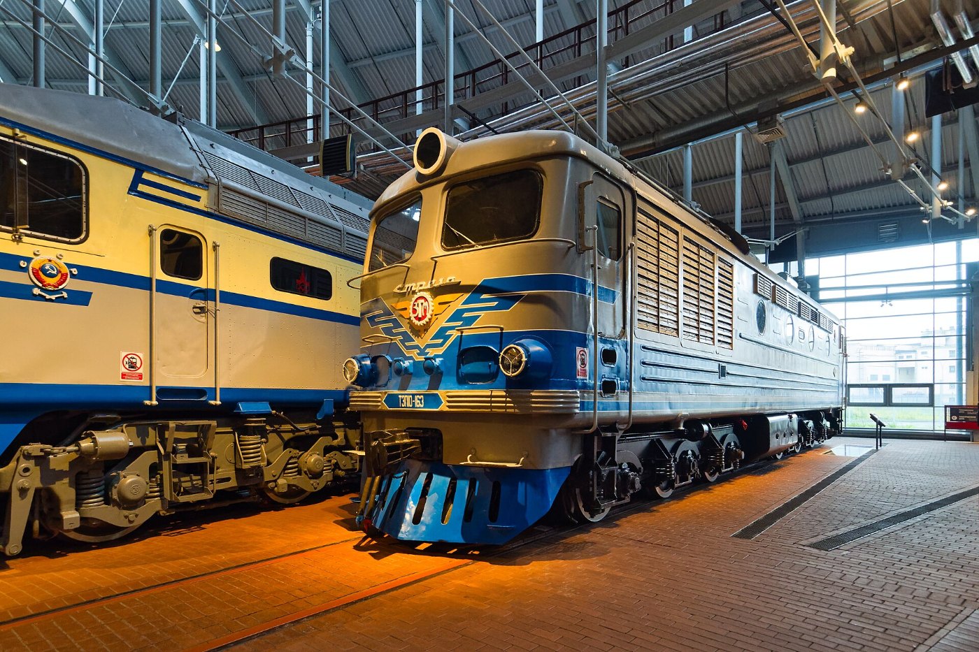 Saint Petersburg. Russian Railway Museum. TEP10 163 diesel locomotive P