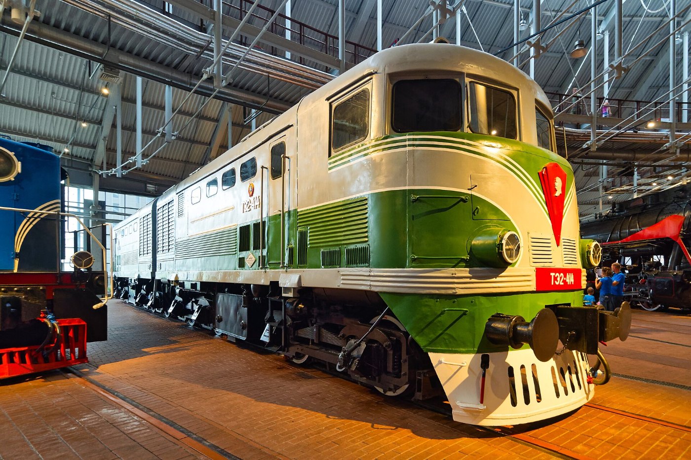 Saint Petersburg. Russian Railway Museum. TE2 414 diesel locomotive P 22