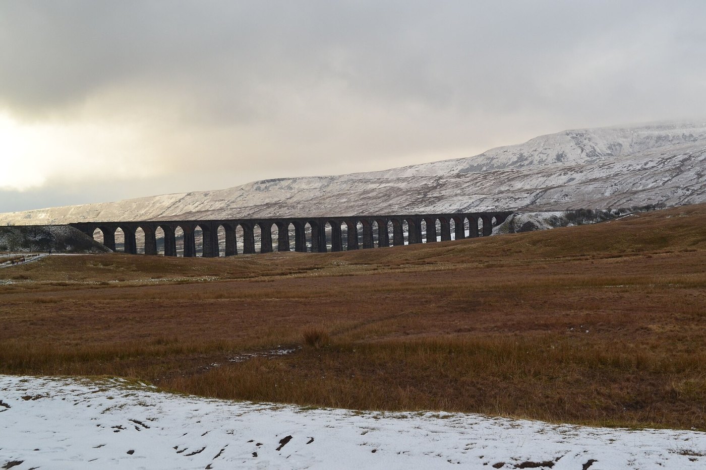 Ribblehead Viaduct in winter