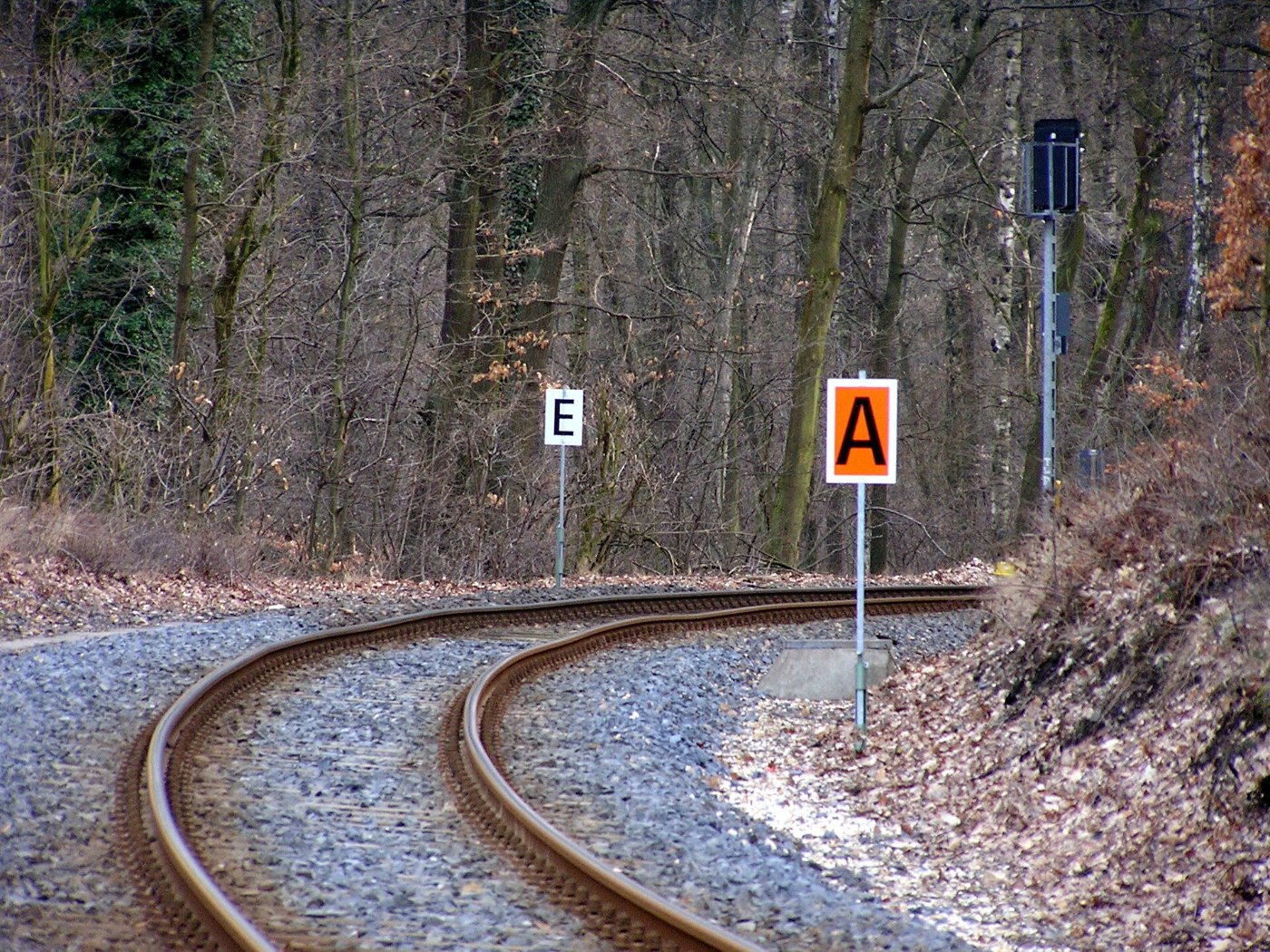 Langsamfahrstelle Gleisverwerfung