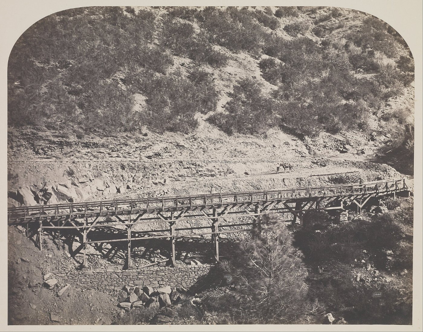 Carleton Watkins (American Railroad Bridge, Cape Horn, Mariposa County G