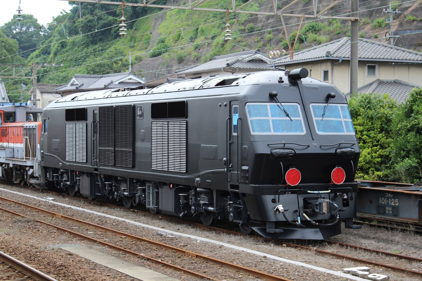 Diesel locomotive of 'Sevens star in Kyushu' in Nishi Oita sta.