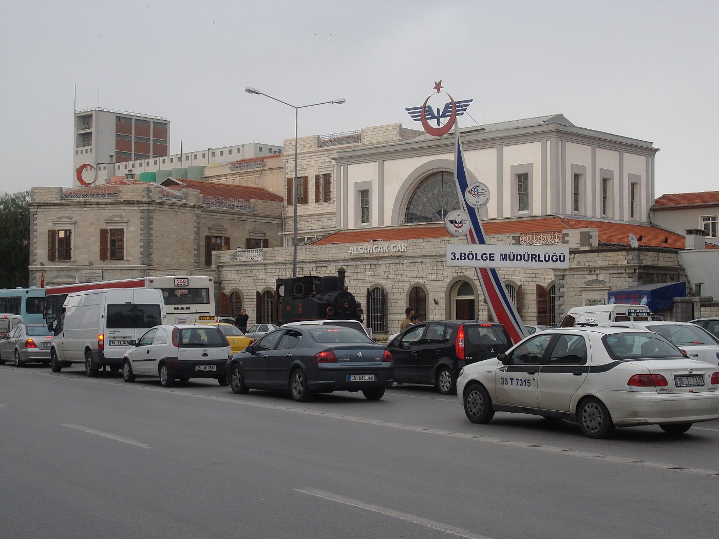 TCDD Alsancak Railway Station in the day