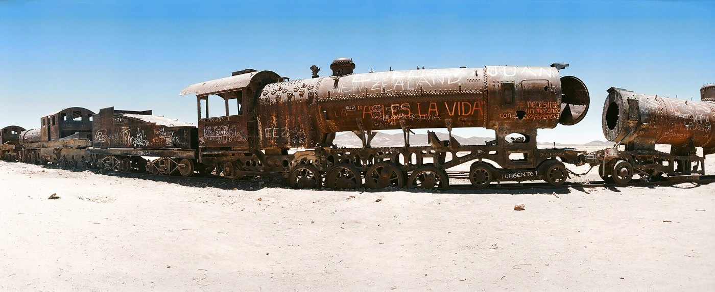 Train Cemetery Uyuni Railway Scrap Yard Bolivia