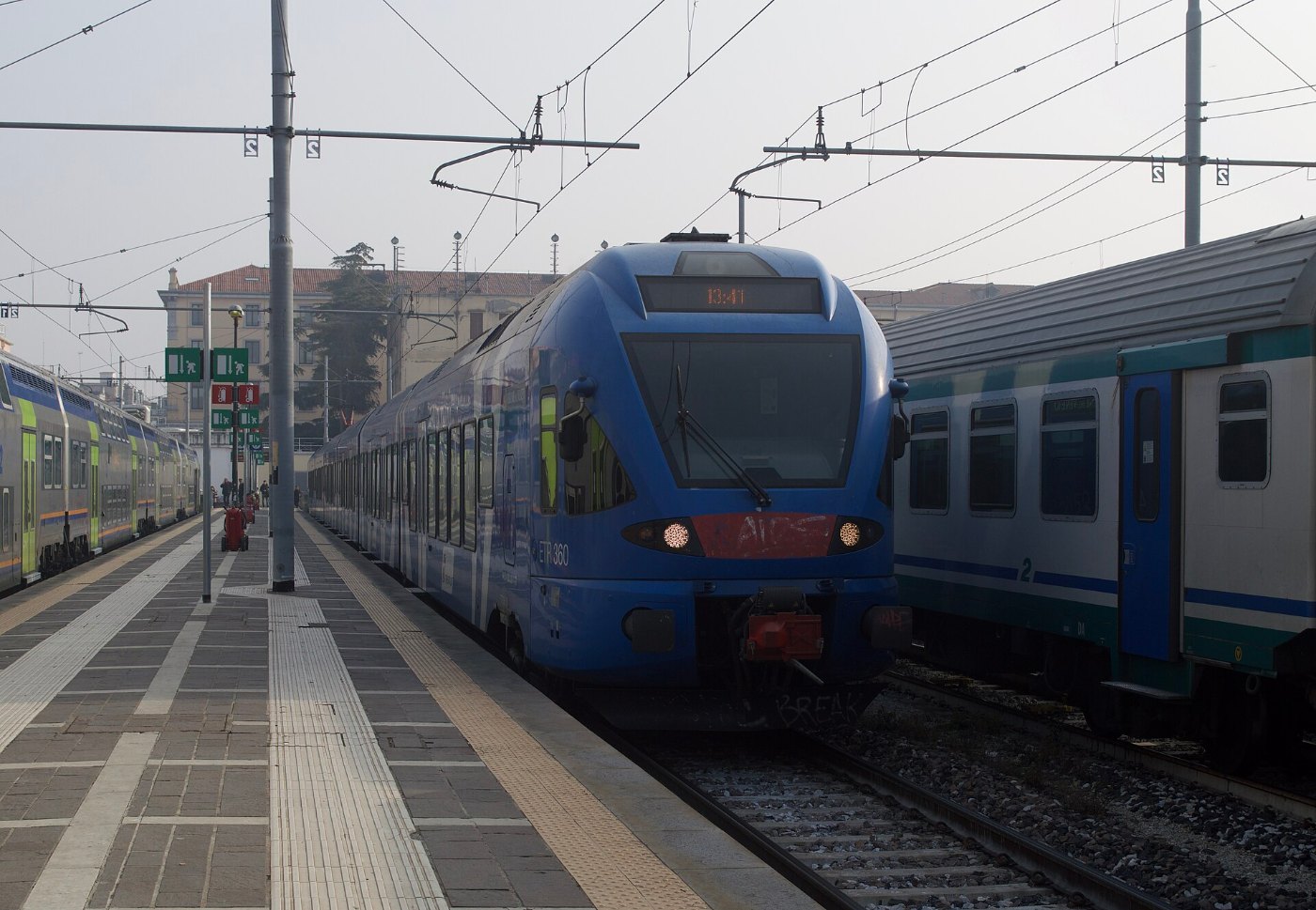 Eisenbahnbrücke über die Lagune von Venedig