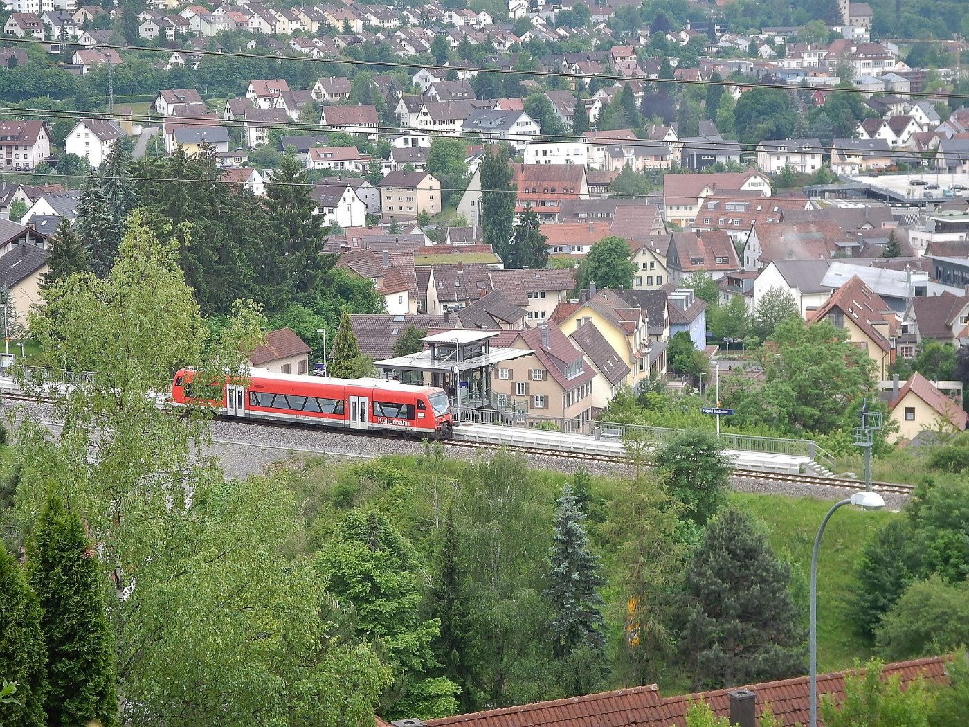 Bahnhof Nagold Stadtmitte mit Kulturbahn panoramio