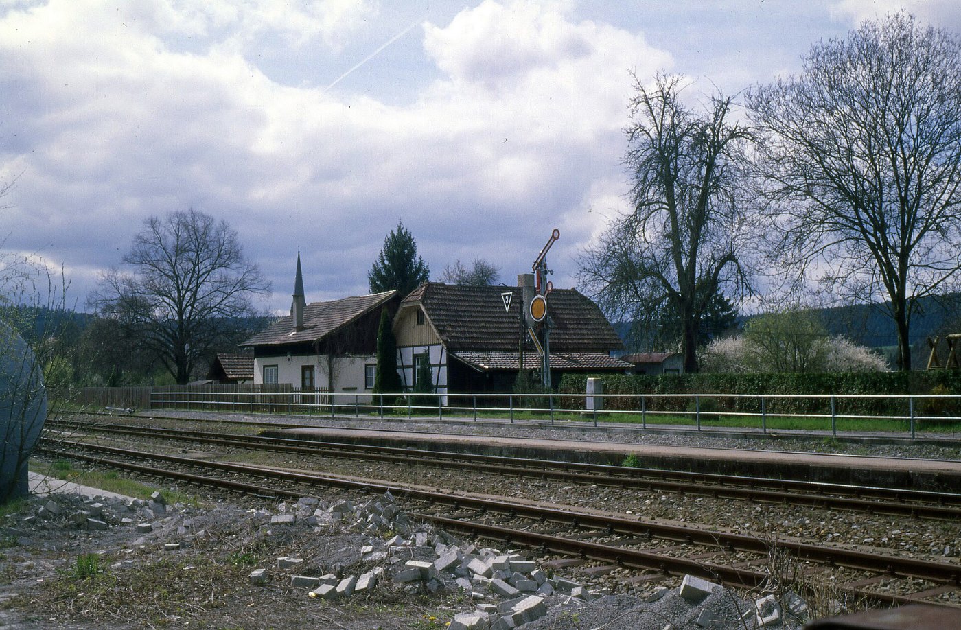 Nagold Bahnwärterhaus Bahnsteig LABW Staatsarchiv Ludwigsburg PL 734 KD