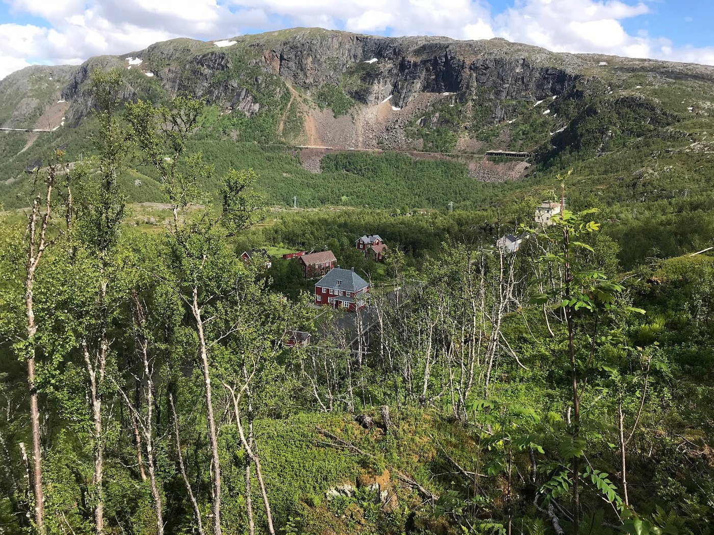 Katterat railway station and Katterat mountain, Narvik, Norway