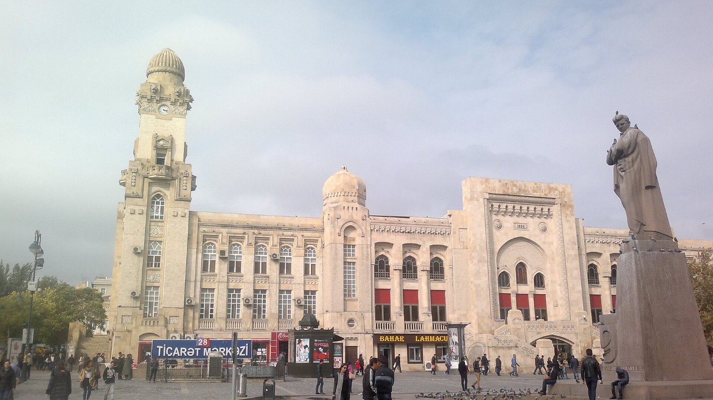 Building of fromer Baku electrical railway station in Baku