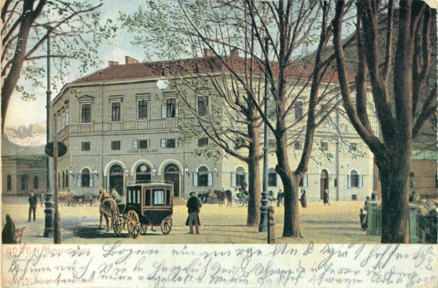 Der alte Bahnhof von Bozen Gries vor dem Umbau 1927 1929