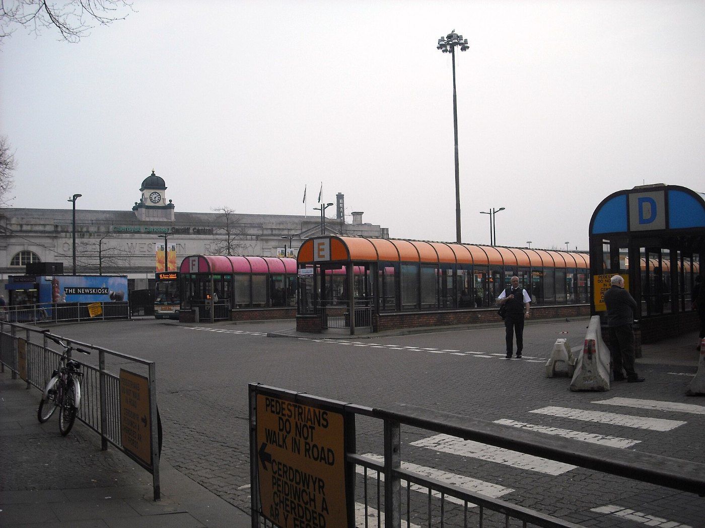 Cardiff Central bus and railway stations April 2009
