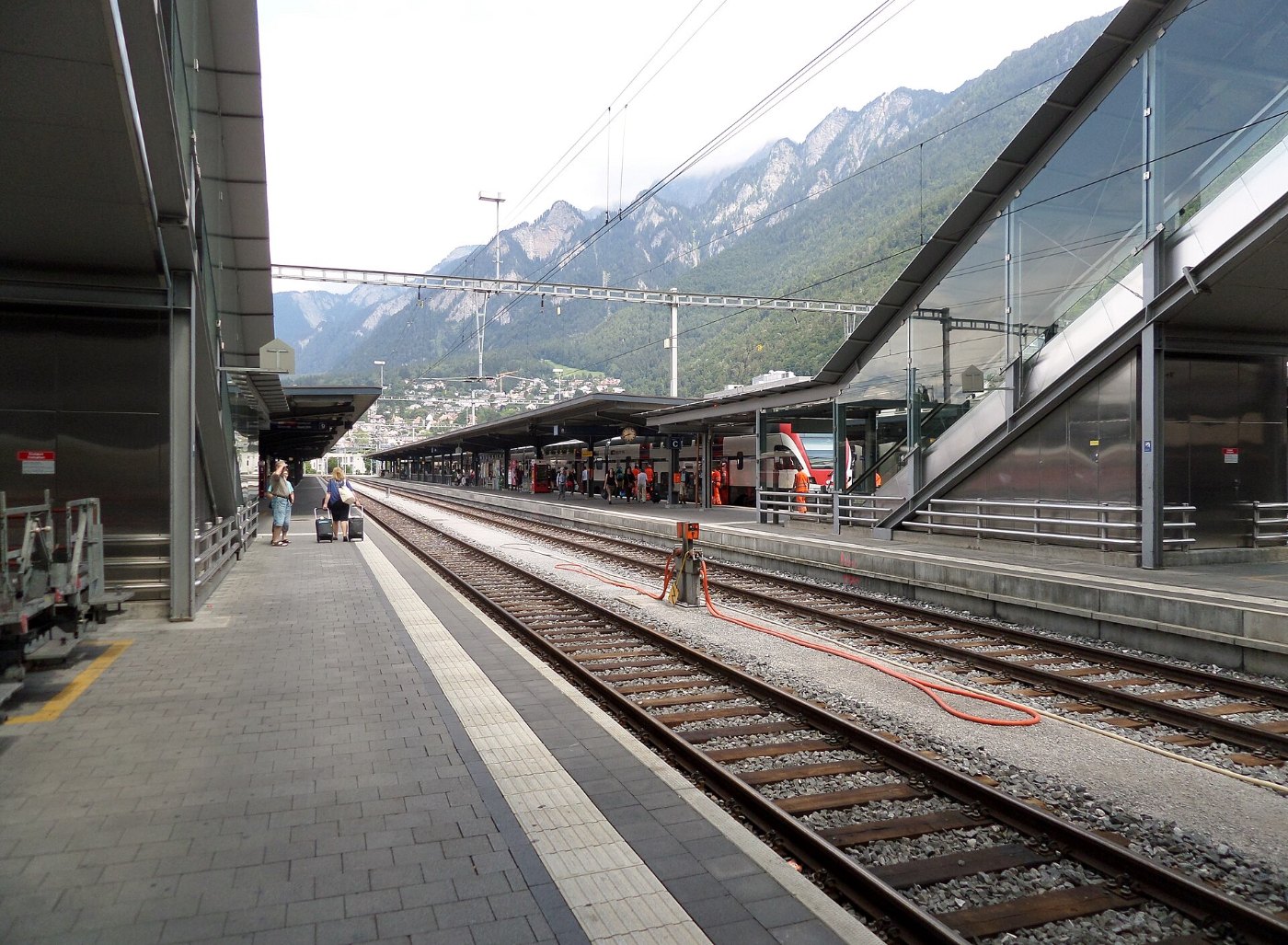 Chur Railway Station, Switzerland looking north