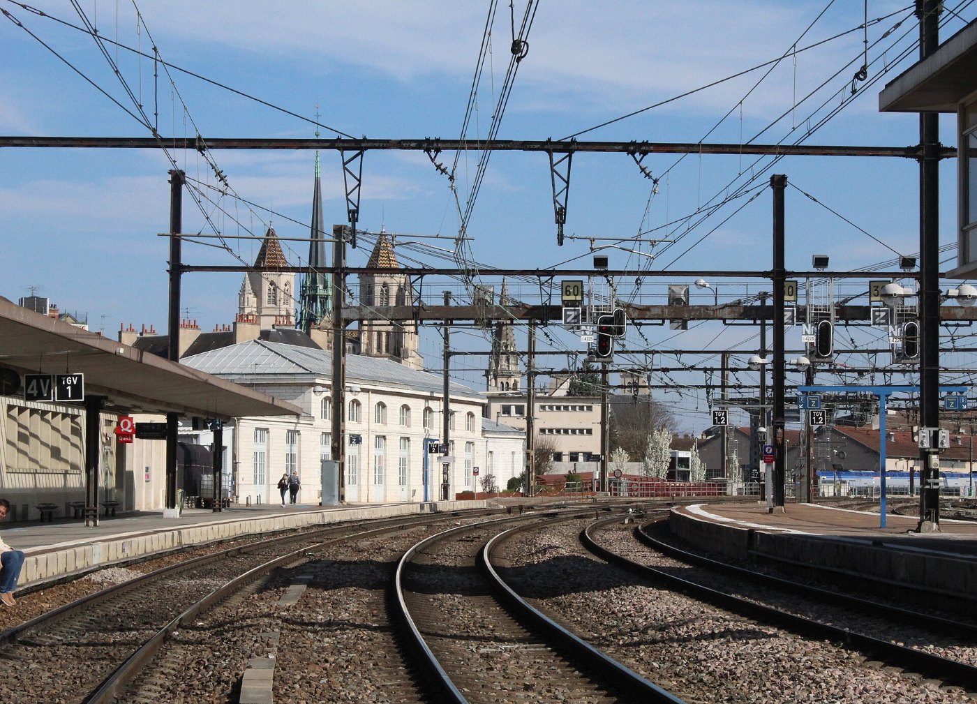 Gare de Dijon Ville, voies direction Lyon