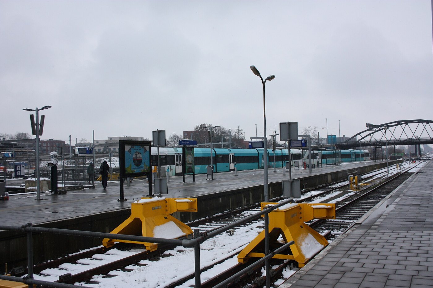 Station Groningen sneeuw en verbouwing (2025) 2