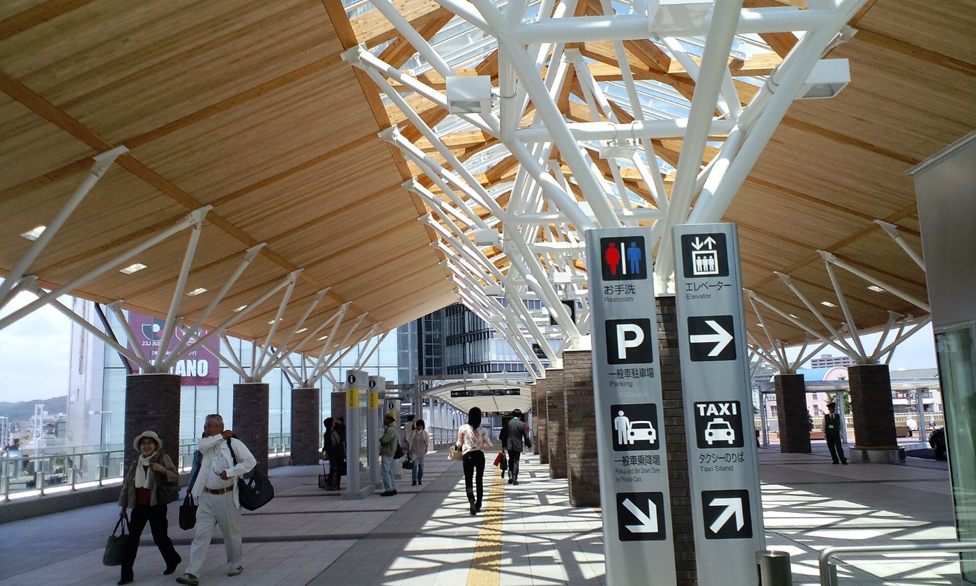 Report passage in Okayama Station west exit 1