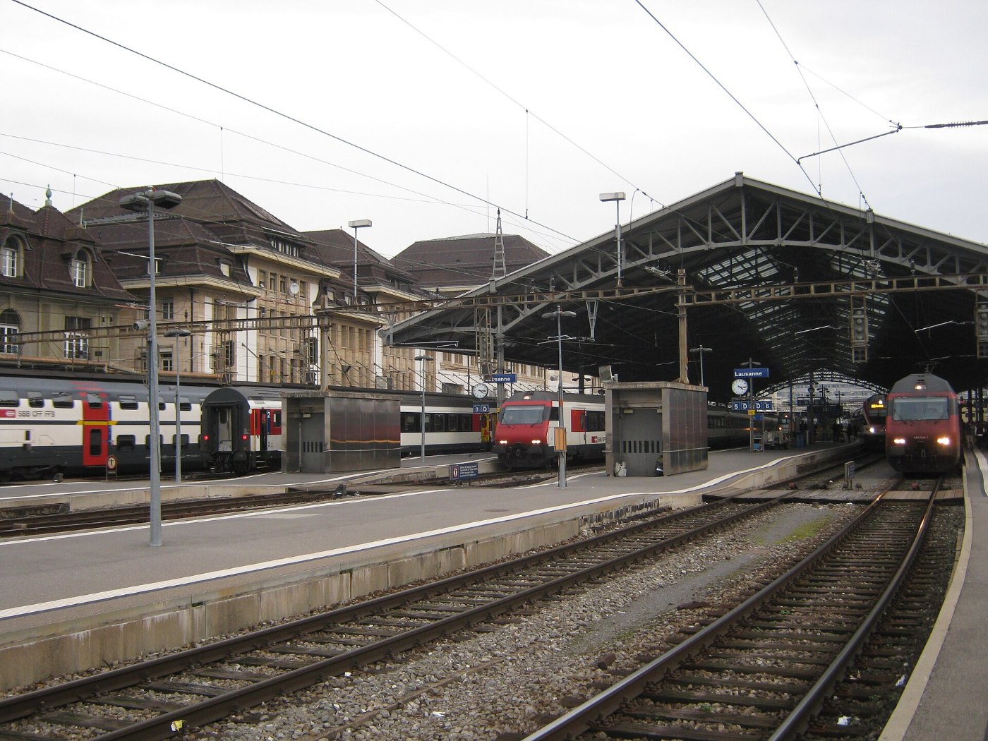 Gare de Lausanne, depuis l'ouest