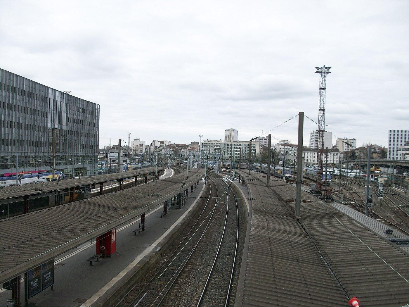 Gare de Nancy, vue des quais