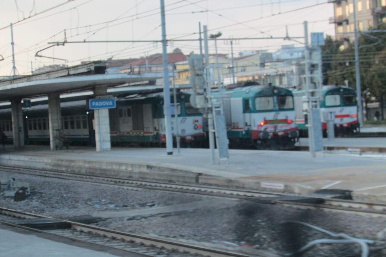 Padova Centrale, Bahnsteige und Züge
