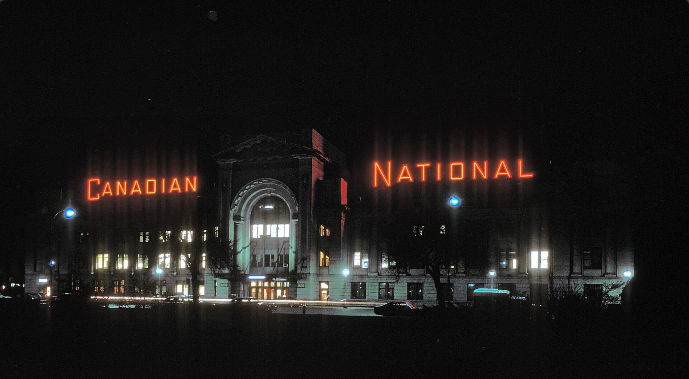 CN Depot in Vancouver, BC in December 1981 ()