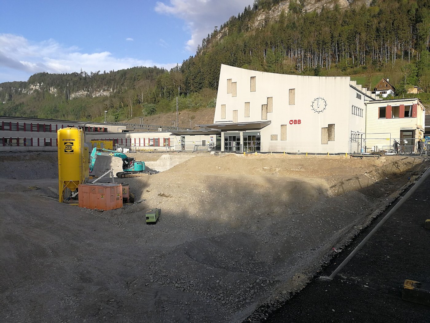 Bahnhof Feldkirch Bauarbeiten April 2