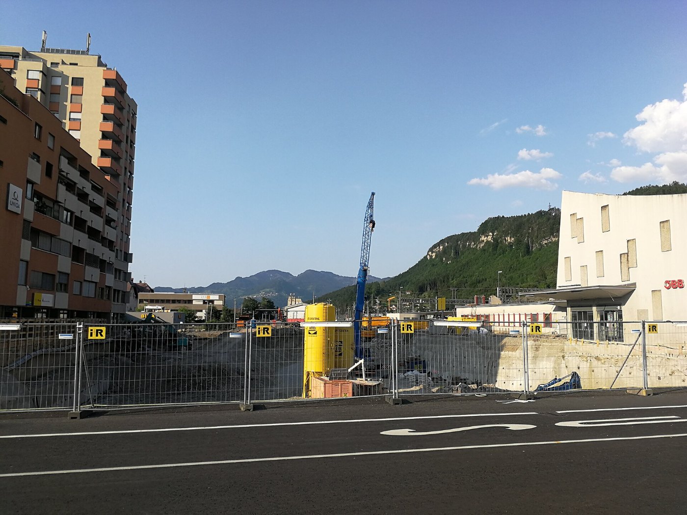 Construction at Feldkirch Bahnhof June 2019