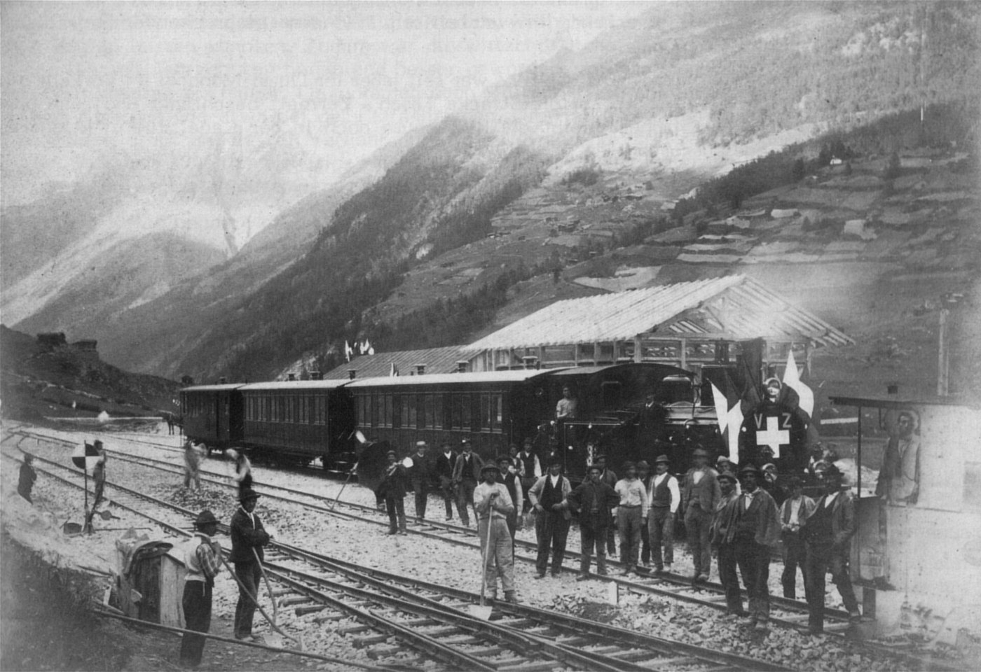 Eroeffnungszug Zermatt 18.07.1891