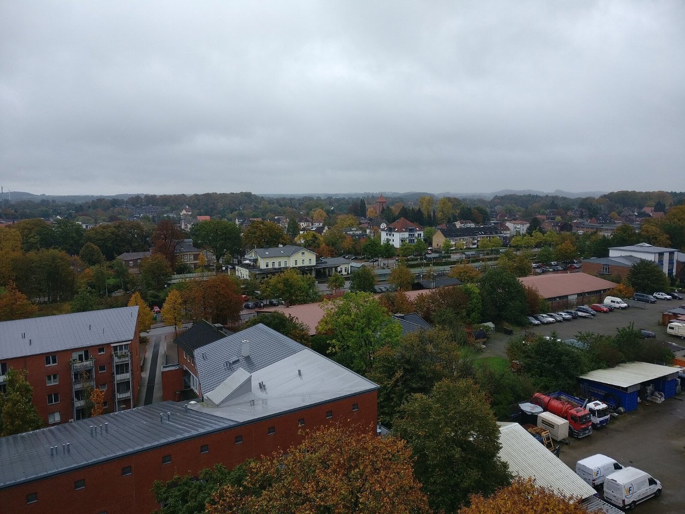 2019 10 17 Blick auf den Bahnhof Preetz vom Wasserturm Preetz