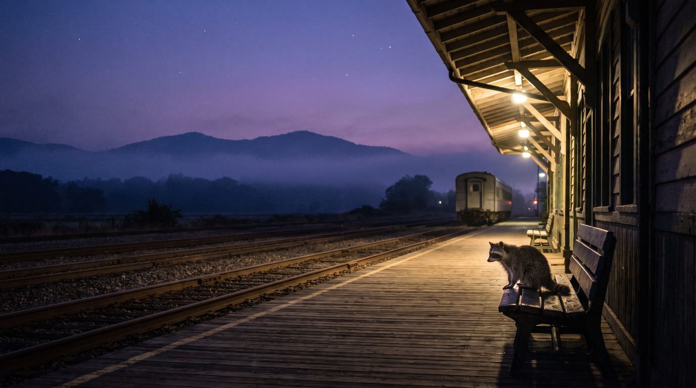 Anzeigetafel mit fernem Zielbahnhof und vielen Zwischenhalten