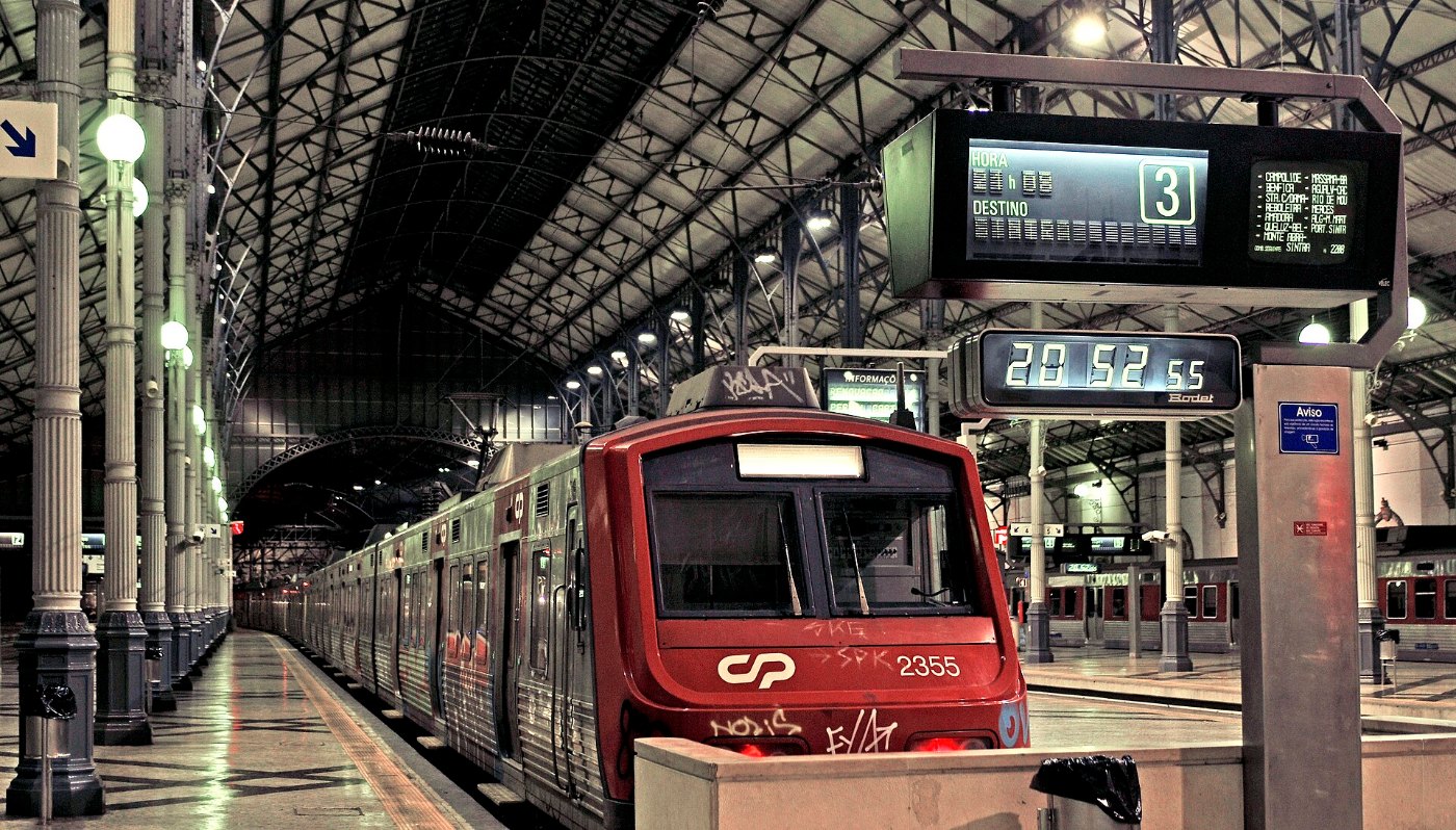 Suburban train of type 2300 2400 at Lisbon Rossio train station