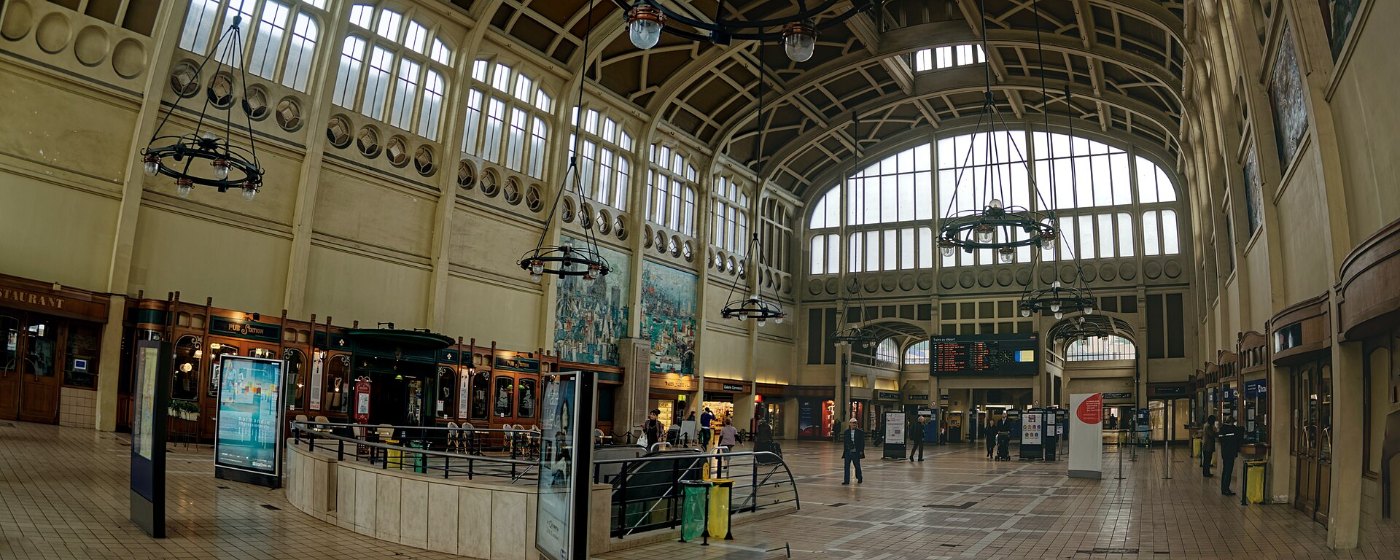 Rouen Gare de Rouen Rive Droite Rouen Trainstation 1928 by Adolphe Derva