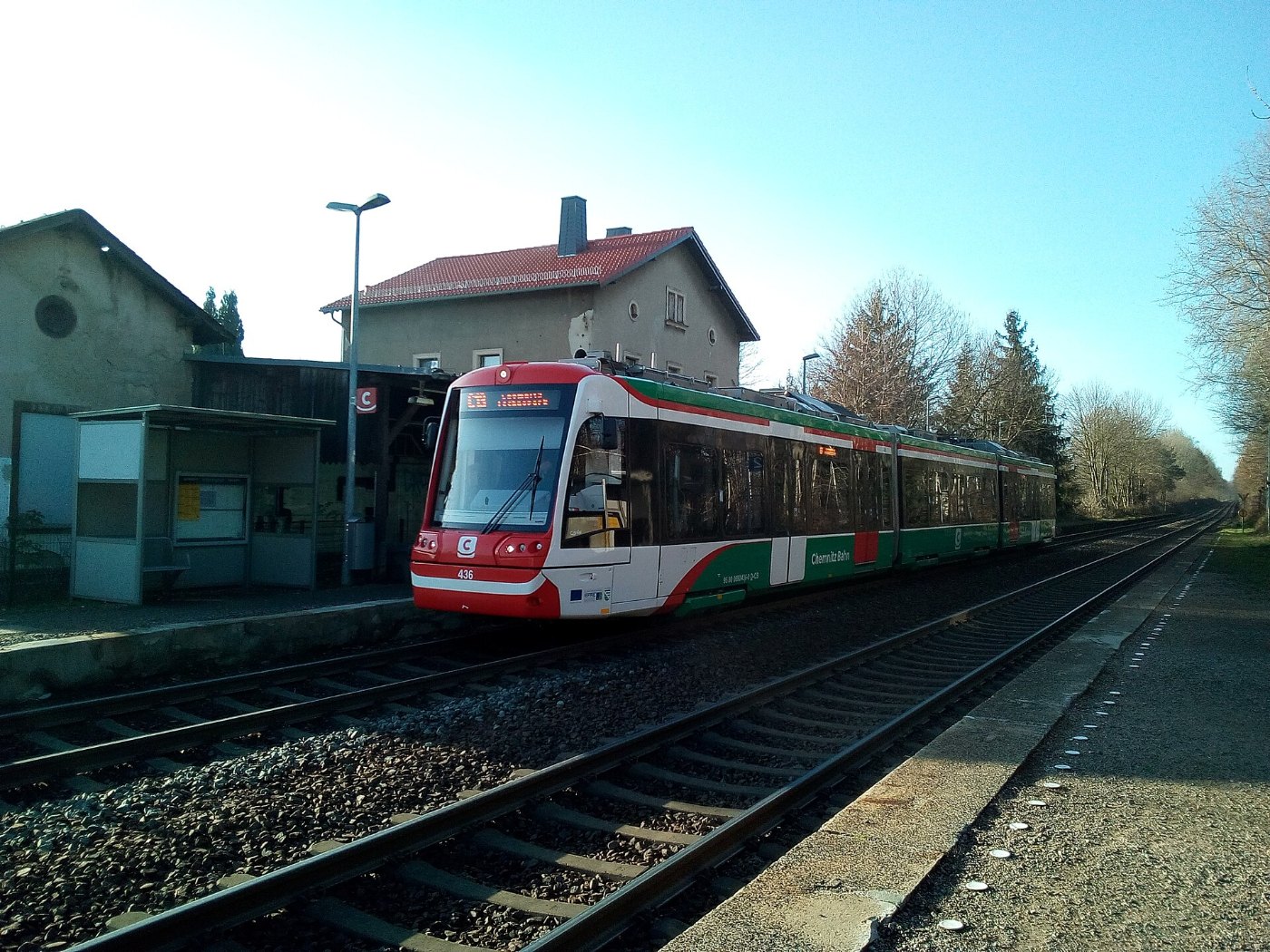 City Bahn Chemnitz am Haltepunkt Wittgensdorf Mitte