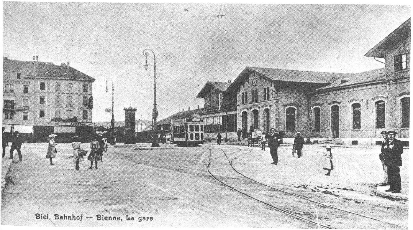 Bahnstrecke am Ufer des Bielersees