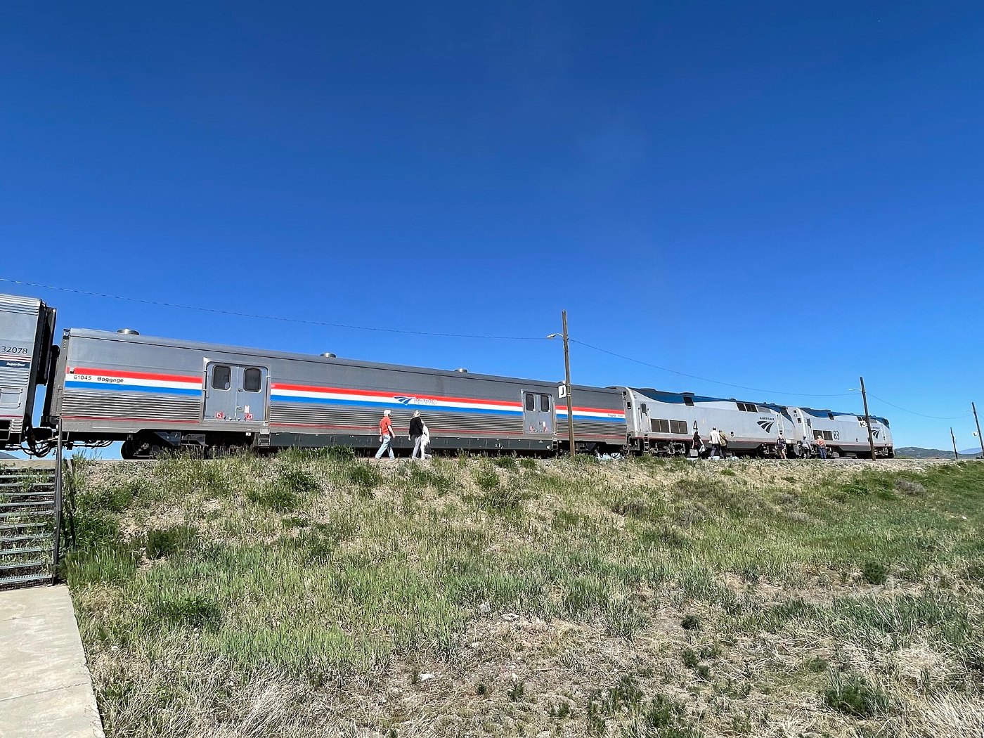 California Zephyr at the Amtrak station in Granby, Colorado June 2022 Sa