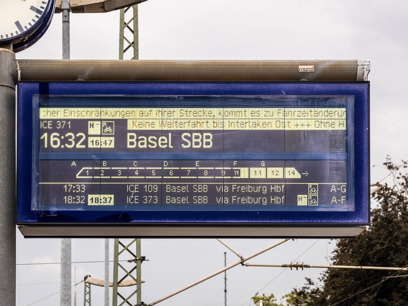 ICE 371 endet in Basel SBB (2023)
