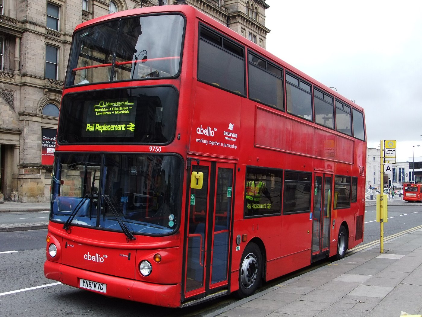 Rail replacement bus YN51KVG, Lime Street, Liverpool