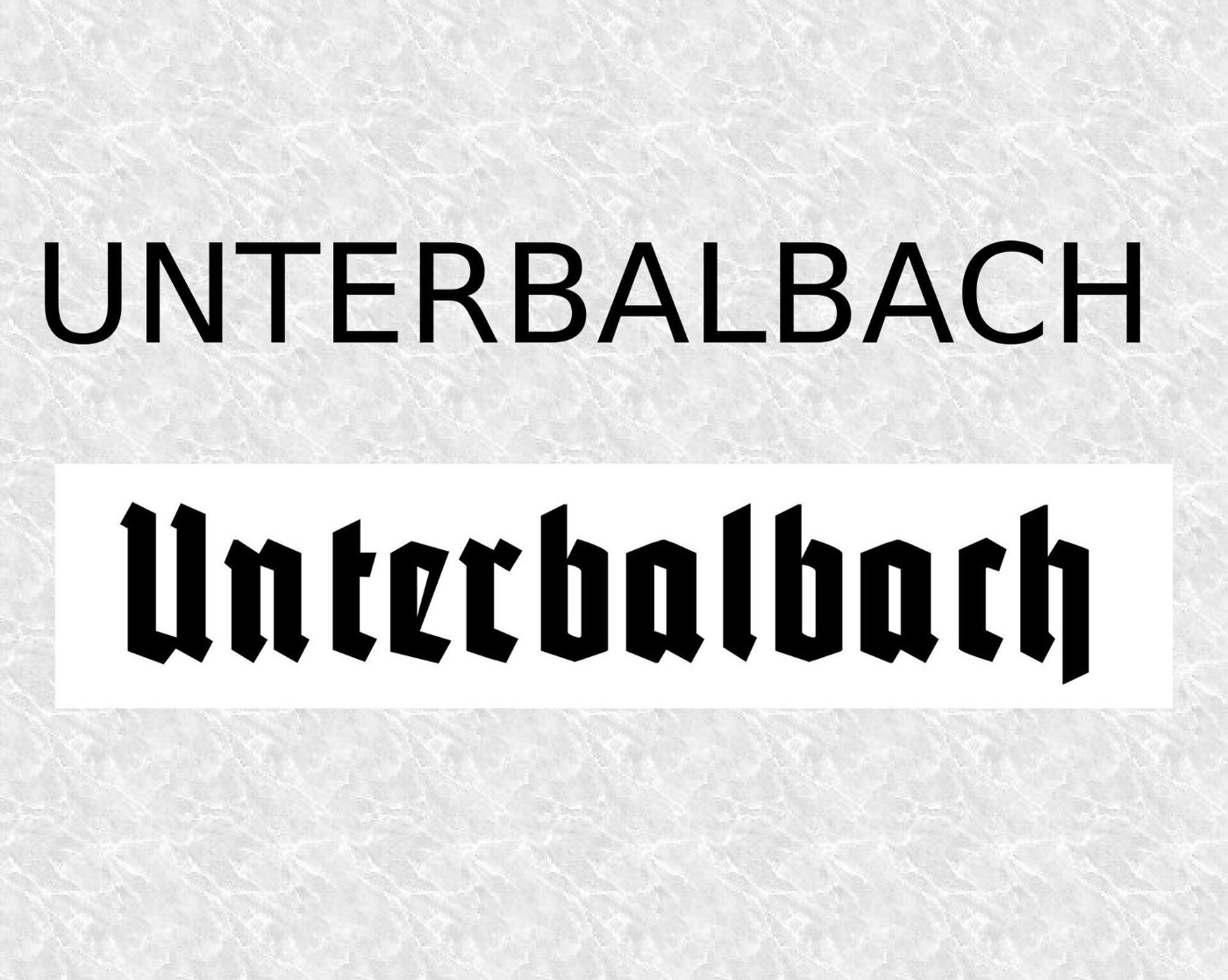 Unterbalbach Bhf Stationsnamen