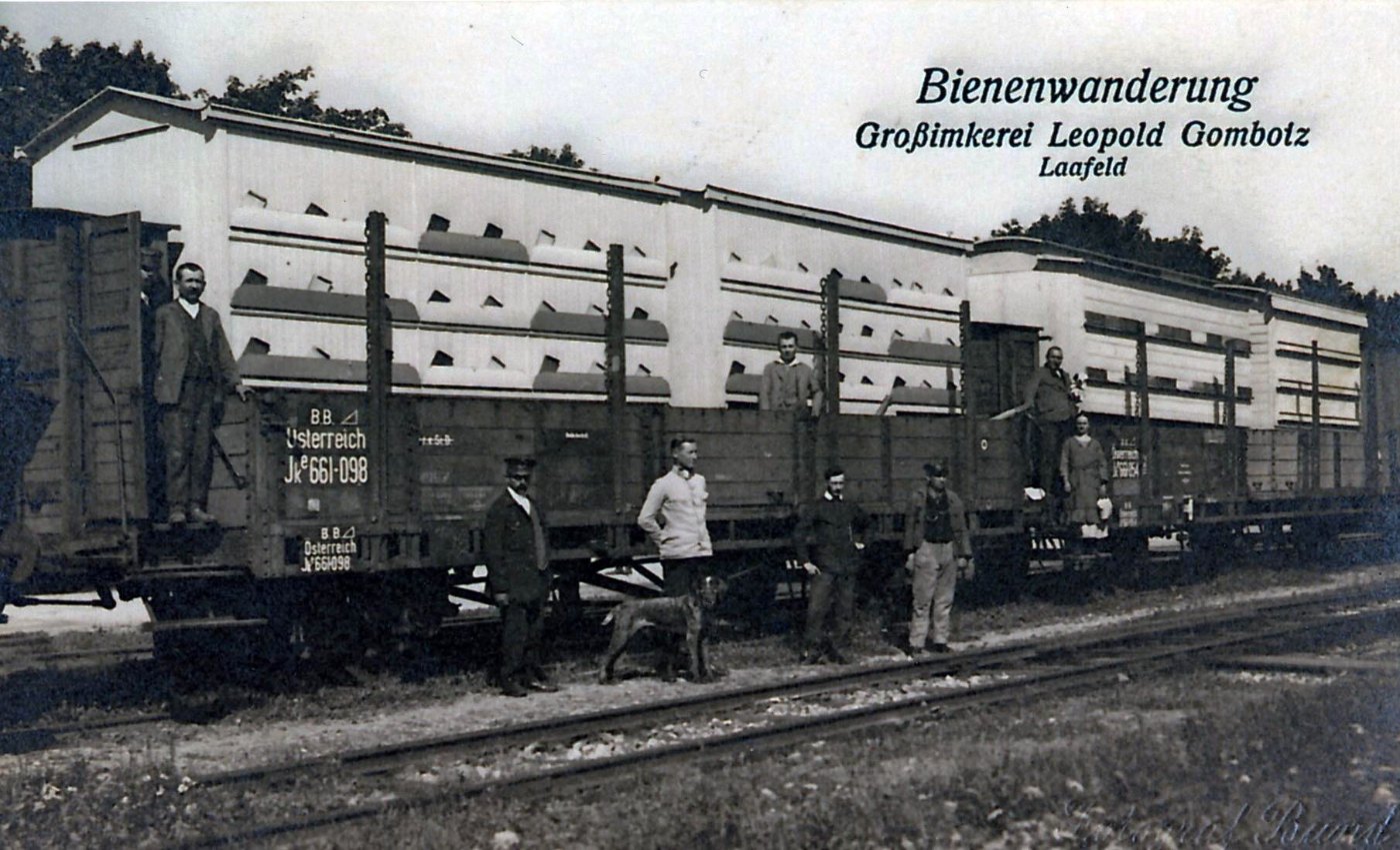 Leopold Gombocz, 1921 am Bahnhof Radkersburg